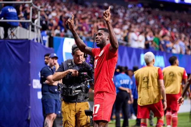 RECORD DATE NOT STATED Copa America USA 2024 Panama 2-1 United States Jose Fajardo celebrates his goal 2-1 of Panama during the CONMEBOL Copa America 2024 group C match between Panama and United States (USA), at Mercedes Benz Stadium, on June 27, 2024 in Atlanta, Georgia, United States. ATLANTA GEORGIA UNITED STATES  Copyright: xJosexLuisxMelgarejox 20240627190442_CA_GC_2024_PAN_USA_FAJARDO234