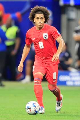 ATLANTA, GA - JUNE 27: Panama midfielder Adalberto Carrasquilla (8) controls the football during the Thursday evening soccer game between the USA and Panama on June 27, 2024 at the Mercedes-Benz Stadium in Atlanta, Georgia. (Photo by David J. Griffin Icon Sportswire) SOCCER: JUN 27 CONMEBOL Copa America - Panama vs United States EDITORIAL USE ONLY Icon9532406271382