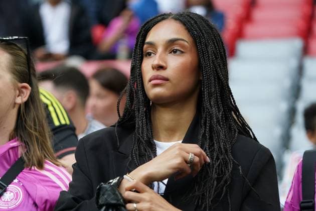 Nationalmannschaft, Fussball, UEFA Euro2024, EM 2024, Allianzarena, München, Deutschland-Schottland Aaliyah, Freundin Florian Wirtz, Deutschland Aktion, Einzelbild *** National team, football, UEFA Euro2024, EM 2024, Allianzarena, Munich, Germany Scotland Aaliyah, girlfriend Florian Wirtz, Germany action, single picture