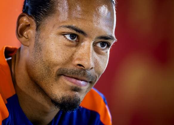 WOLFSBURG - Virgil van Dijk during a media moment of the Dutch national team, Nationalteam in the Volkswagen Arena on June 28, 2024 in Wolfsburg, Germany. The Dutch national team is preparing for the eighth finals at the European Football Championship in Germany against Romania. ANP KOEN VAN WEEL UEFA EURO, EM, Europameisterschaft,Fussball 2024 Germany 2024 xVIxANPxSportx xxANPxIVx 502246799 originalFilename: 502246799.jpg