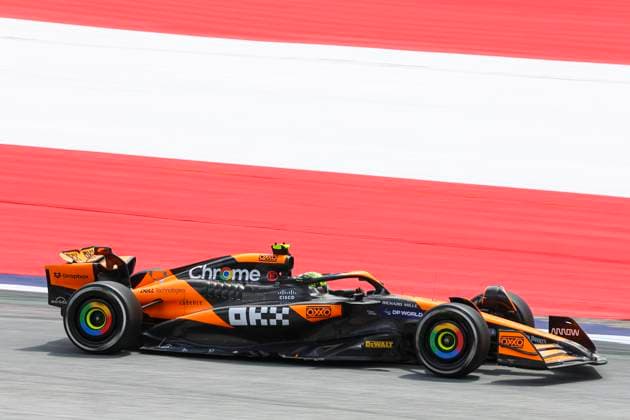 04 NORRIS Lando (gbr), McLaren F1 Team MCL38, action during the Formula 1 Qatar Airways Austrian Grand Prix 2024, 11th round of the 2024 Formula One World Championship, WM, Weltmeisterschaft from June 28 to 30, 2024 on the Red Bull Ring, in Spielberg, Austria - F1 - AUSTRIAN GRAND PRIX 2024 DPPI Panoramic  240628_R11_AUSTRIA_DP_AV3_4082