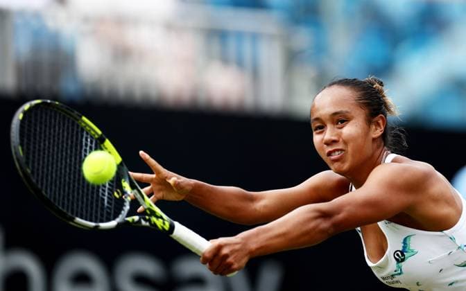 Leylah Fernandez of Canada in action during their Semi Final match. Rothesay International Eastbourne, Day 6, Tennis, Devonshire Park, Eastbourne, UK - 28 June 2024  Copyright: xJamesxMarsh Shutterstockx 14555507u