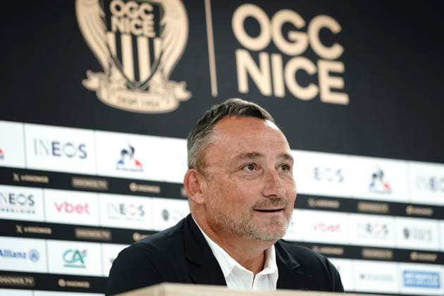 Fußball, OGC Nizza präsentiert neuen Trainer Franck Haise FOOTBALL : Présentation de Franck Haise nouvel entraineur de OGC Nice - Nice - 28 06 2024 NorbertScanella Panoramic 