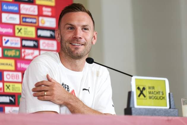 SOCCER - UEFA EURO, EM, Europameisterschaft,Fussball 2024 BERLIN,GERMANY,28.JUN.24 - SOCCER -UEFA EURO 2024, OEFB, Oesterreichischer Fussball-Bund, press conference, PK, Pressekonferenz Image shows Andreas Weimann (AUT). GEPAxpictures xArminxRauthner