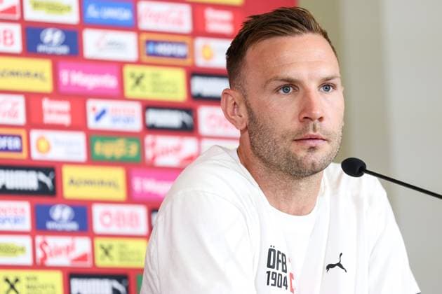 SOCCER - UEFA EURO, EM, Europameisterschaft,Fussball 2024 BERLIN,GERMANY,28.JUN.24 - SOCCER -UEFA EURO 2024, OEFB, Oesterreichischer Fussball-Bund, press conference, PK, Pressekonferenz Image shows Andreas Weimann (AUT). GEPAxpictures xArminxRauthner