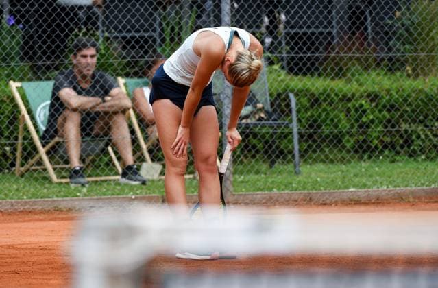 28.06.2024, xpsx, Tennis ITF-Turnier, v.l. Philippa Faerber (GER) Bruchköbel Hessen Deutschland (DEU)