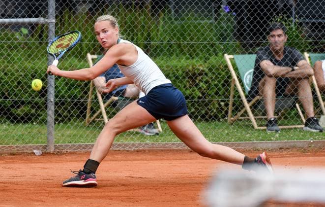 28.06.2024, xpsx, Tennis ITF-Turnier, v.l. Philippa Faerber (GER) Bruchköbel Hessen Deutschland (DEU)