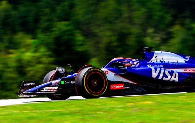 3 Daniel Ricciardo (AUS, Visa Cash App RB Formula One Team), F1 Grand Prix of Austria at Red Bull Ring on June 28, 2024 in Spielberg, Austria. (Photo by HOCH ZWEI) Spielberg Austria