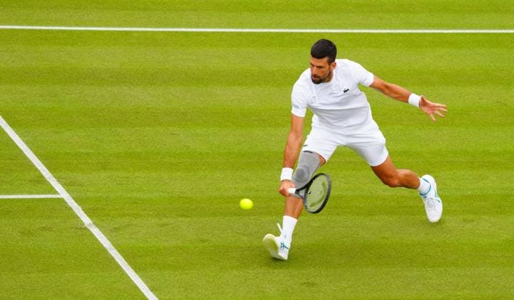 Novak Djokovic practices Wimbledon Tennis Championships, Practice and Previews, The All England Lawn Tennis and Croquet Club, London, UK - 28 Jun 2024  Copyright: xJavierxGarcia Shutterstockx 14560178dk