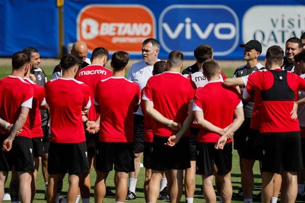 Georgia s head coach Willy Sagnol leads a training session in Velbert, Germany, 28 June 2024. The team prepares its Euro2024 round of 16 soccer game against Spain on next 30 June. Georgia s training session !ACHTUNG: NUR REDAKTIONELLE NUTZUNG!  Copyright: xALBERTOxESTEVEZx GRAF9092 20240628-55014005413_1