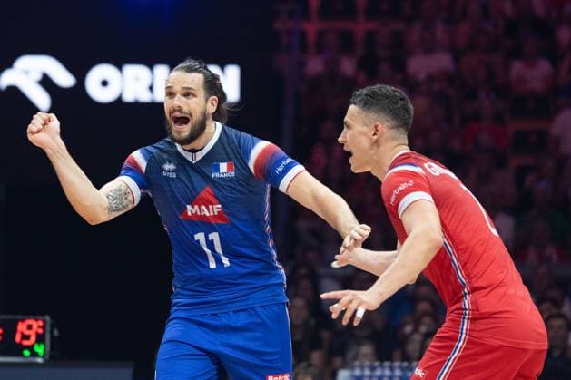 Italy - France 28.06.2024 Lodz, Poland, men s Volleyball Nations League, final round quarter finals , game ( match ) Italy - France ; image shows: Antoine Brizard photo Katarzyna Plewczynska Fotostyk Copyright: xFotostykxPhotoxAgencyx 20240628FCTKP615