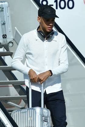 Dortmund Airport empfängt deutsche Nationalmannschaft Die deutsche Nationalmannschaft bei der Ankunft am Dortmund Airport. Jamal Musiala ( Deutschland )