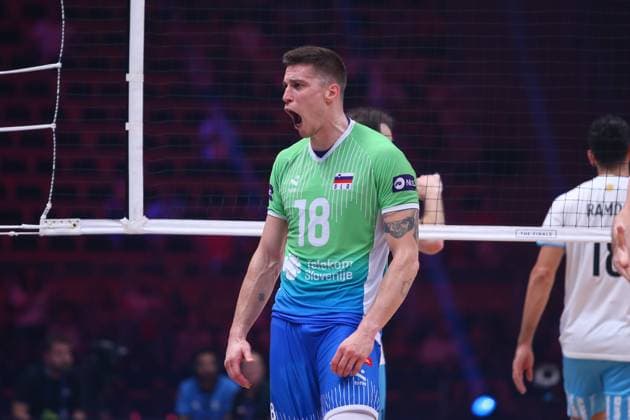 LODZ 28.06.2024 SIATKOWKA MEZCZYZN LIGA NARODOW 2024 TURNIEJ FINALOWY - CWIERCFINAL: SLOWENIA - ARGENTYNA --- MENS VOLLEYBALL NATIONS LEAGUE VNL 2024 FINAL ROUND - QUARTERFINAL MATCH IN LODZ: SLOVENIA - ARGENTINA N Z KLEMEN CEBULJ FOT. ANNA KLEPACZKO FOTOPYK NEWSPIX.PL --- Newspix.pl POLAND OUT!  240628LUM147