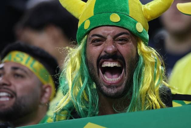 June 28, 2024, Las Vegas, Nv, UNITED STATES: Tomer Savoya fan of Brazil during a match against Paraguay in Group D of the Copa America at the .Allegiant Stadium in Las Vegas in the United States this Friday, June 28, 2024 Las Vegas UNITED STATES - ZUMAv122 20240628_aap_v122_142 Copyright: xWilliamxVolcovx
