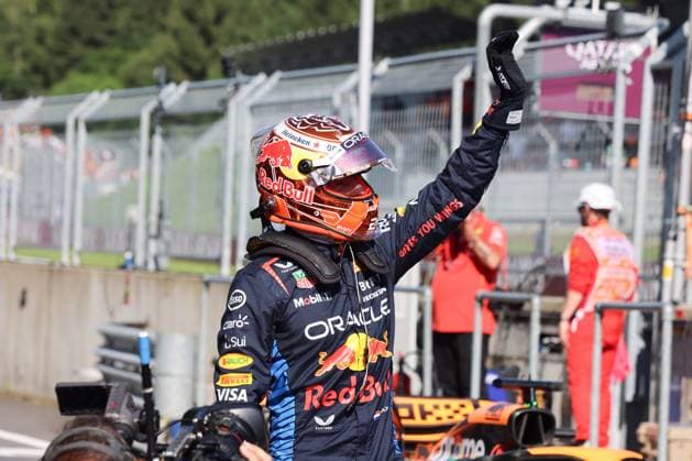 1Max Verstappen (Oracle Red Bull Racing, 01), Parc Ferme, Pole Position, Sprint Qualifying, AUT, Oesterreich, Formel 1 Weltmeisterschaft, Austrian Grand Prix, 28.06.2024 AUT, Formel 1, Red Bull Ring, Austrian Grand Prix Spielberg Copyright: xEibner-Pressefoto Grafx EP_AGF