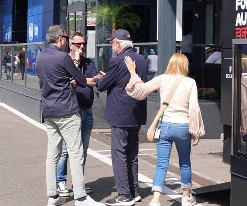 29.06.2024, Red Bull Ring, Spielberg, Formel 1 Großer Preis von Österreich 2024 , im Bild Corinna Schumacher begrüßt Flavio Briatore und umarmt ihn. Defodi-506_20240629_hbr_0039