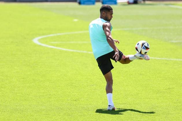 SOCCER - UEFA EURO, EM, Europameisterschaft,Fussball 2024 BERLIN,GERMANY,29.JUN.24 - SOCCER -UEFA EURO 2024, OEFB, Oesterreichischer Fussball-Bund, training. Image shows Philipp Mwene (AUT).  GEPAxpictures xArminxRauthner