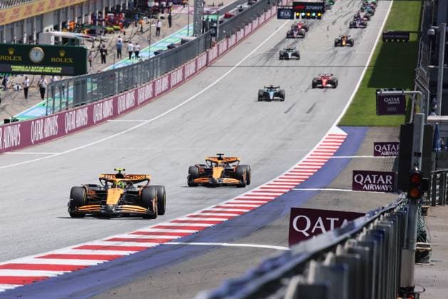 4Lando Norris (McLaren Formula 1 Team, 04), 81Oscar Piastri (McLaren Formula 1 Team, 81), Sprint Rennen, AUT, Oesterreich, Formel 1 Weltmeisterschaft, Austrian Grand Prix, 29.06.2024 AUT, Formel 1, Red Bull Ring, Austrian Grand Prix Spielberg Copyright: xEibner-Pressefoto Grafx EP_AGF