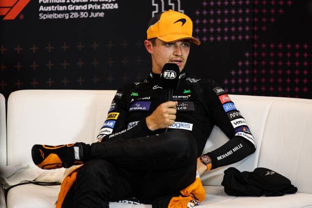 4 Lando Norris (GBR, McLaren Formula 1 Team), F1 Grand Prix of Austria at Red Bull Ring on June 29, 2024 in Spielberg, Austria. (Photo by HOCH ZWEI) Spielberg Austria