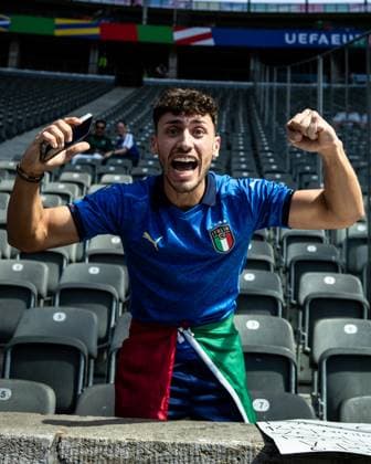 UEFA EURO, EM, Europameisterschaft,Fussball 2024: Schweiz - Italien; 29.06.2024 Fans von Italien bis zum Spielbeginn. UEFA EURO 2024: Schweiz - Italien; Olympiastadion, Berlin; 29.06.2024 Copyright: xBEAUTIFULxSPORTS Buriakovx
