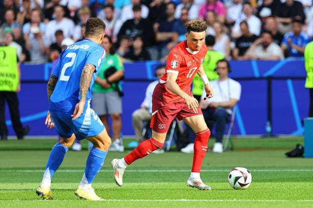 2024.06.29 Berlin Pilka nozna Reprezentacja Mistrzostwa Europy EURO 2024 Niemcy Szwajcaria - Wlochy N z Ruben Vargas Foto Pawel Andrachiewicz PressFocus 2024.06.29 Berlin Football European Championships 2024 EURO 2024 Germany Switzerland - Italy Ruben Vargas Credit: Pawel Andrachiewicz PressFocus NEWSPIX.PL --- Newspix.pl POLAND OUT!  20240629_xPF_PA014