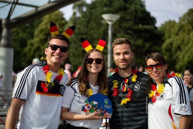 Fans von Deutschland auf dem Weg zum Stadion, GER, Germany (GER) vs Denmark (DEN), Fussball Europameisterschaft, UEFA EURO, EM, Europameisterschaft,Fussball 2024, Round of 16, 29.06.2024 GER, Germany (GER) vs Denmark (DEN), Fussball Europameisterschaft, UEFA EURO 2024, Round of 16, 29.06.2024 Dortmund Copyright: xEibner-Pressefoto Memmlerx EP_MMR
