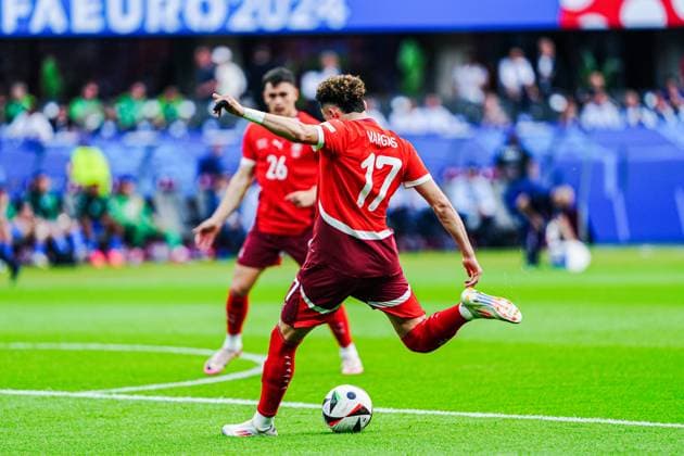 Tor zum 2:0 Ruben Vargas (Schweiz, 17) GER, Schweiz vs. Italien, Fussball Europameisterschaft, UEFA EURO, EM, Europameisterschaft,Fussball 2024, Achtelfinale, 29.06.2024 GER, Schweiz vs. Italien, Fussball Europameisterschaft, UEFA Euro 2024, Achtelfinale, 29.06.2024 Berlin Copyright: xEibner-Pressefoto MarcelxvonxFehrnx EP_MFN