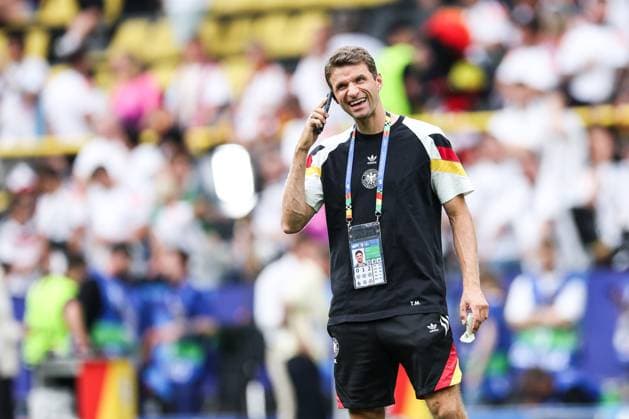 Fussball, UEFA EURO, EM, Europameisterschaft,Fussball 2024 Achtelfinale Deutschland - Dänemark 29.06.2024, BVB Stadium Dortmund Thomas Müller (Deutschland, 13) Dortmund BVB Stadium Dortmund Nordrhein-Westfahlen Deutschland