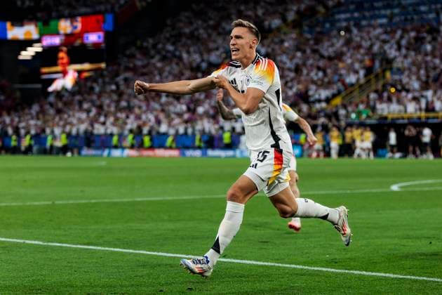 UEFA EURO, EM, Europameisterschaft,Fussball 2024: Deutschland - Dänemark; 29.06.2024 Nico Schlotterbeck (Deutschland, 15) bejubelt sein später aberkanntes Tor. UEFA EURO 2024: Deutschland - Dänemark; BVB Stadion Dortmund, Dortmund am 29.06.2024 Copyright: xBEAUTIFULxSPORTS Wunderlx