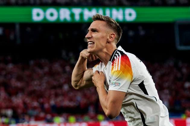 UEFA EURO, EM, Europameisterschaft,Fussball 2024: Deutschland - Dänemark; 29.06.2024 Nico Schlotterbeck (Deutschland, 15) bejubelt sein später aberkanntes Tor. UEFA EURO 2024: Deutschland - Dänemark; BVB Stadion Dortmund, Dortmund am 29.06.2024 Copyright: xBEAUTIFULxSPORTS Wunderlx