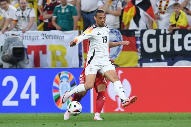 Fußball UEFA EURO, EM, Europameisterschaft,Fussball 2024 Achtelfinale Deutschland - Dänemark am 29.06.2024 im BVB Stadion Dortmund in Dortmund Leroy Sane ( Deutschland )