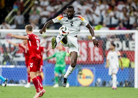Dortmund, Signal Iduna Park, 29.06.2024: Antonio Ruediger of germany cnotrols the ball during the match UEFA European Championship, EM, Europameisterschaft 2024 Germany v. Denmark.