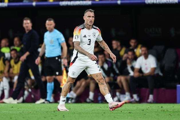 Fussball, UEFA EURO, EM, Europameisterschaft,Fussball 2024 Achtelfinale Deutschland - Dänemark 29.06.2024, BVB Stadium Dortmund David Raum (Deutschland, 3) Dortmund BVB Stadium Dortmund Nordrhein-Westfahlen Deutschland