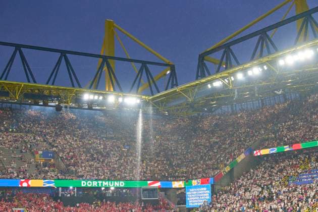 unwetter gewitter regen in the best of 16 match GERMANY - DENMARK of the UEFA European Championships 2024 on Jun 29, 2024 in Dormund, Germany.