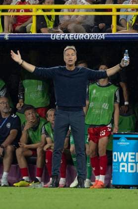 UEFA EURO, EM, Europameisterschaft,Fussball 2024: Deutschland - Dänemark; 29.06.2024 Kasper Hjulmand (Cheftrainer, Trainer Dänemark). UEFA EURO 2024: Deutschland - Dänemark; BVB Stadion Dortmund, Dortmund am 29.06.2024 Copyright: xBEAUTIFULxSPORTS Wunderlx