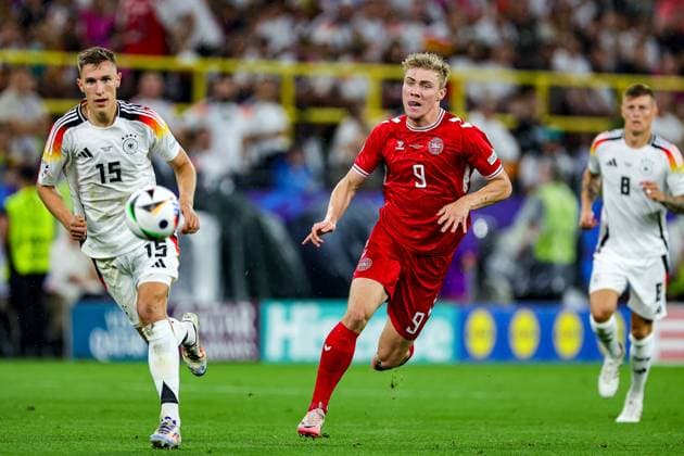 Germany v Denmark Euro 2024 29 06 2024. Round of 16 Rasmus Hojlund of Denmark during the Round of 16 Euro 2024 match between Germany and Denmark at Signal Iduna Park, Dortmund, Germany on 29 June 2024. Editorial use only , Copyright: xNigelxKeenex PSI-19906-0031