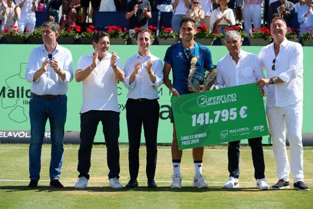 Calvia,Spain - June 29, 2024: Alejandro Tabilo competing during Mallorca Championships ATP250 hosted by Mallorca country club. Cordon Press  FJVILLEGAS