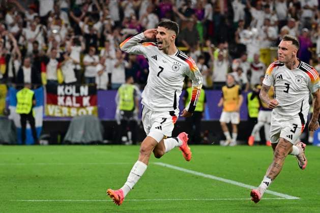 Torjubel zum 1:0 durch Kai Havertz 7 (Deutschland), Deutschland vs. Daenemark, Fussball, UEFA EURO, EM, Europameisterschaft,Fussball 2024, Achtelfinale, 29.06.2024 Dortmund Nordrhein-Westfalen Deutschland