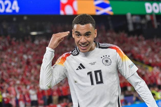 Jamal Musiala 10 (Germany) jubelt nach dem Tor zum 2:0 29.06.2024 Fussball Europameisterschaft in Deutschland Deutschland vs Denmark, Signal Iduna Park, Dortmund, NRW Germany