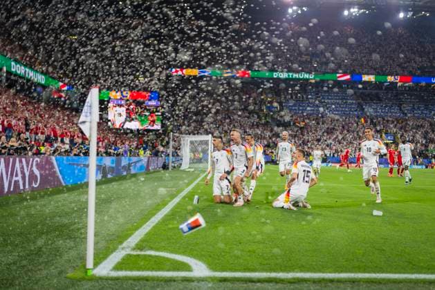 Dortmund, Germany. 29th Jun 2024. Goal celebration: Kai Havertz (DFB) David Raum (DFB) Leroy Sane (DFB) Nico Schlotterbeck (DFB) Jamal Musiala (DFB) Germany - Denmark Deutschland - Dänemark 29.06.2024