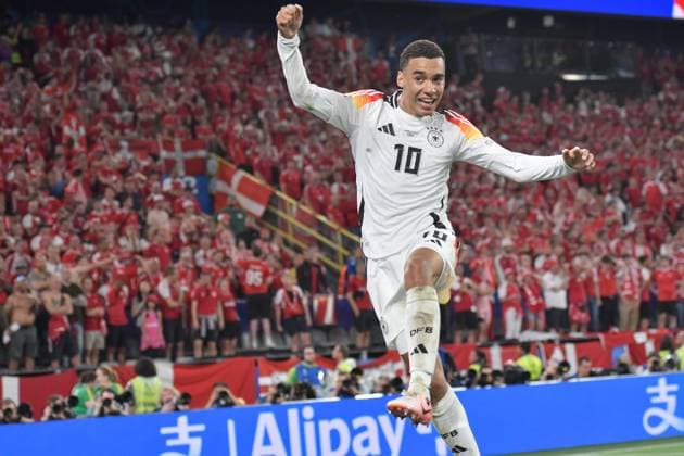 Jamal Musiala 10 (Germany) jubelt nach dem Tor zum 2:0 29.06.2024 Fussball Europameisterschaft in Deutschland Deutschland vs Denmark, Signal Iduna Park, Dortmund, NRW Germany