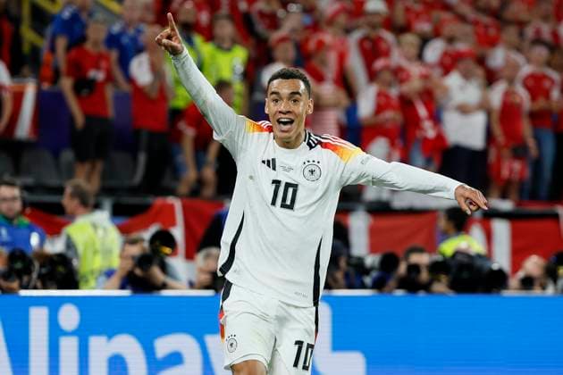 Germany v Denmark: Round of 16 - UEFA EURO, EM, Europameisterschaft,Fussball 2024 Jamal Musiala of Germany celebrates 2nd goal during the UEFA EURO 2024 round of 16 match between Germany and Denmark at Football Stadium Dortmund on June 29, 2024 in Dortmund, Germany. Dortmund Football Stadium Dortmund Germany Germany Copyright: xRichardxSellers Sportsphoto APLx 14043154