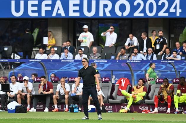 BERLIN, GERMANY - JUNE 29: Murat Yakin, head coach of Switzerland during the match between Switzerland and Italy on Round of 16 - UEFA EURO, EM, Europameisterschaft,Fussball 2024 at Olympiastadion on June 28, 2024 in Berlin, Germany. Photo by Sebastian Frej Switzerland v Italy - Round of 16 - UEFA EURO 2024 Copyright: xSebastianxFrejx