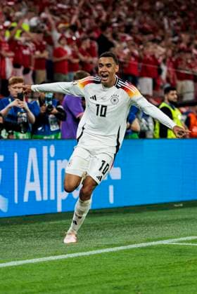 UEFA EURO, EM, Europameisterschaft,Fussball 2024: Deutschland - Dänemark; 29.06.2024 Jamal Musiala (Deutschland, 10) jubelt nach seinem Tor. UEFA EURO 2024: Deutschland - Dänemark; BVB Stadion Dortmund, Dortmund am 29.06.2024 Copyright: xBEAUTIFULxSPORTS Wunderlx