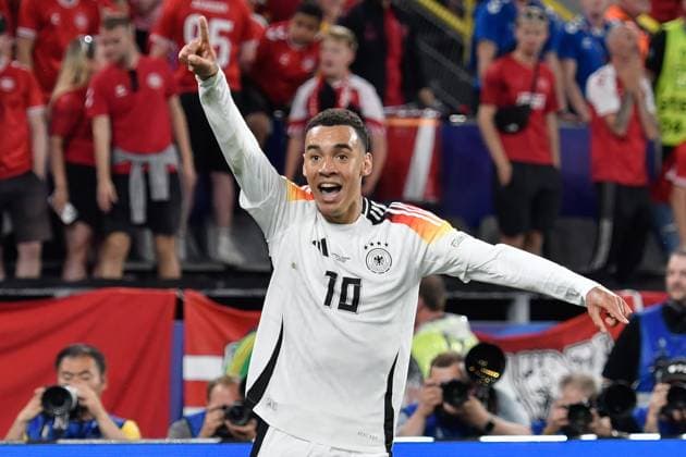 Jamal Musiala 10 (Germany) jubelt nach dem Tor zum 2:0 29.06.2024 Fussball Europameisterschaft in Deutschland Deutschland vs Denmark, Signal Iduna Park, Dortmund, NRW Germany