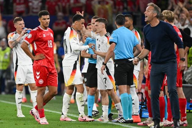 Fußball, Herren, Saison 2023 24, Euro EM 2024 (Achtelfinale in Dortmund), Deutschland - Dänemark, Jamal Musiala (Deutschland) und Florian Wirtz (Deutschland) , 29.06. 2024, Copyright: xMatthiasxKochx