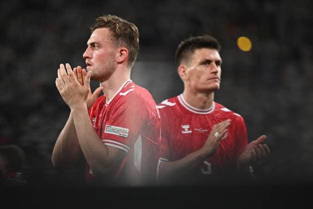 Germany Soccer Euro 2024 Germany - Denmark 8719477 29.06.2024 Denmark s players are seen after the UEFA EURO, EM, Europameisterschaft,Fussball 2024 Round of 16 soccer match between Germany and Denmark at the BVB Stadion Dortmund, in Dortmund, Germany. Alexey Filippov Sputnik Dortmund Germany  Copyright: xAlexeyxFilippovx