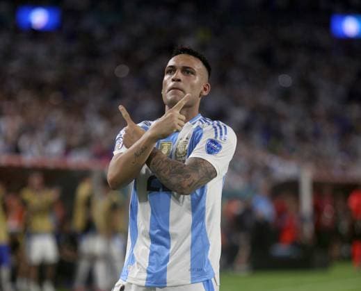 Lautaro Martinez Lautaro Martinez y AngelDi Maria ARGENTINA VS PERU Fecha: 29 06 2024 COPA AMERICA ESTADOS UNIDOS Copyright: xxDanielFerrarix
