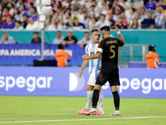 LAUTARO MARTINEZ Y ZAMBRANO ARGENTINA VS PERU Fecha: 29 06 2024 COPA AMERICA ESTADOS UNIDOS