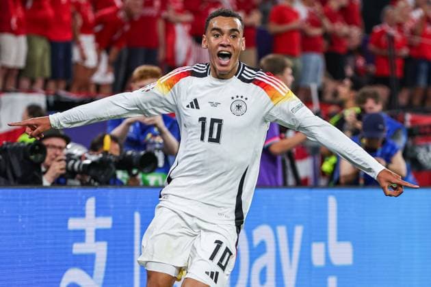 EM 2024: Deutschland - Dänemark am 29.06.2024 in dem BVB Stadion Dortmund in Dortmund Jubel, Torjubel, Torschuetze, Torschütze Jamal Musiala (Deutschland 10) jubelt nach seinem Tor zum 2 zu 0